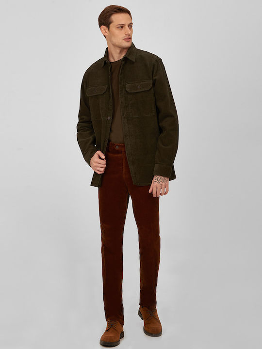 Shacket Corduroy Slim Fit in Brown Basefield Brown MONOCHROME ALL DAY