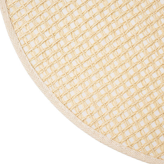 Round Wicker Placemat Rivi White 38cm Round Wicker Placemat Rivi White 38cm