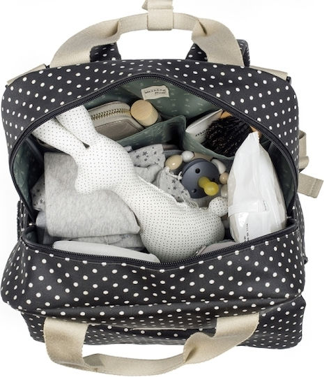 Walking Mum Diaper Bag Emily Black 28x12x37cm.