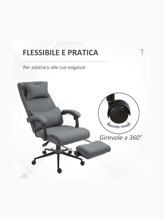 Vinsetto Scaun De Birou Cu Brațe Gri