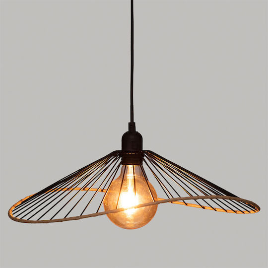 Pakketo Pendant Light Black with Socket E27 45x42cm