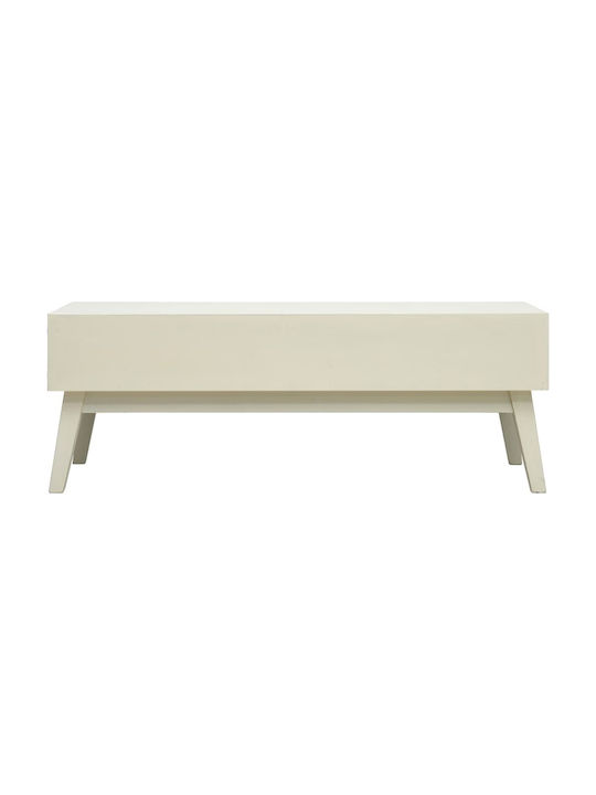 Rectangular Central Wooden Coffee Table with Drawers Gray M110xP50xH40cm