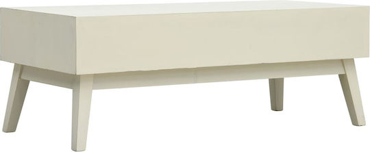 Rectangular Central Wooden Coffee Table with Drawers Gray M110xP50xH40cm