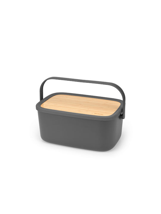Brabantia Cradle-to-Cradle Ψωμιέρα με Καπάκι από Bamboo Dark Grey