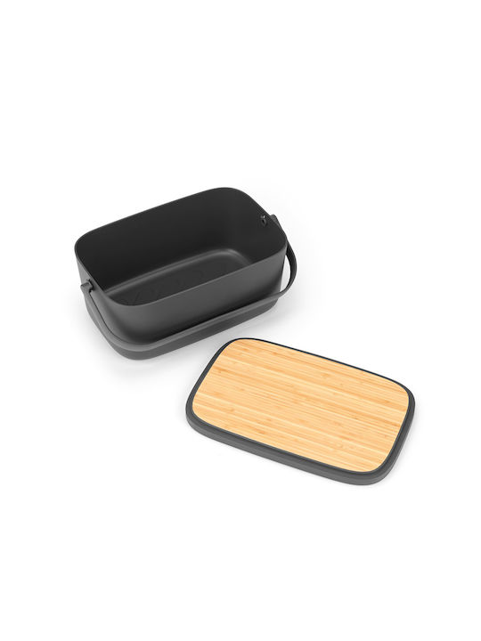 Brabantia Cradle-to-Cradle Ψωμιέρα με Καπάκι από Bamboo Dark Grey