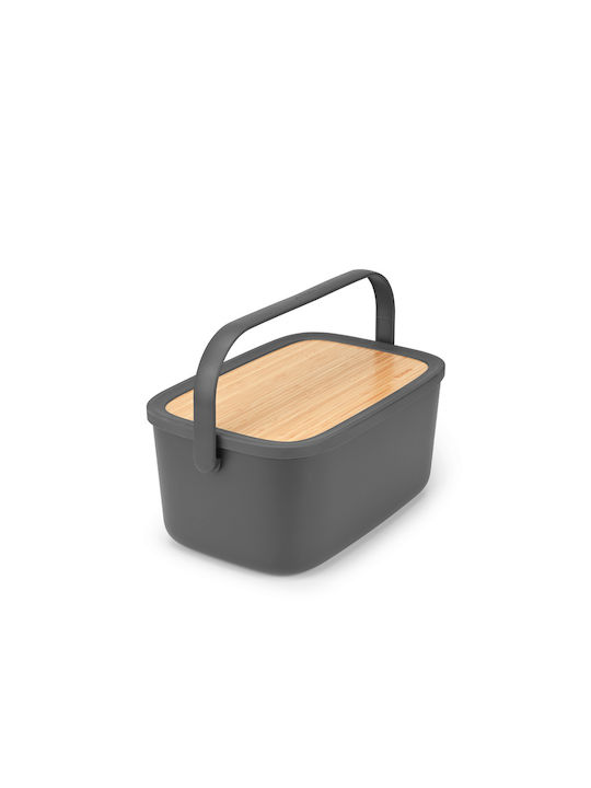 Brabantia Cradle-to-Cradle Ψωμιέρα με Καπάκι από Bamboo Dark Grey