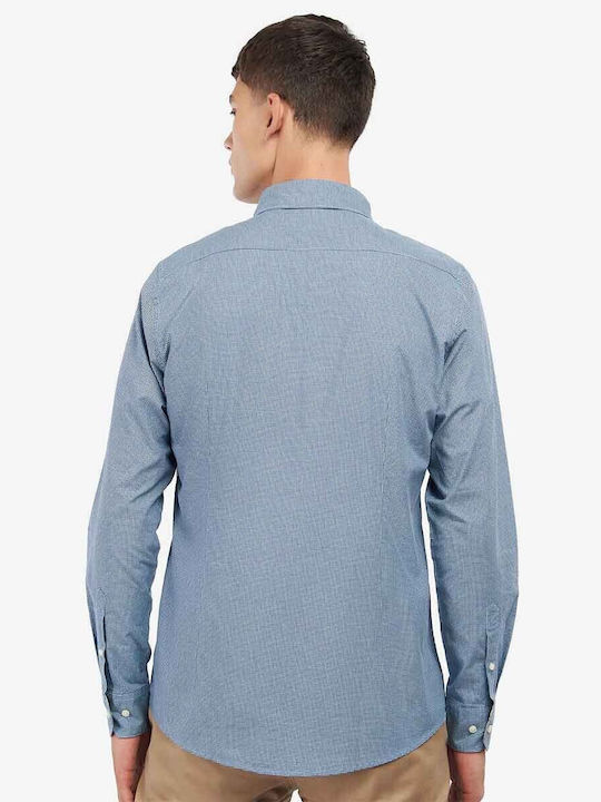 Barbour Men's Shirt Long Sleeve Cotton Light Blue