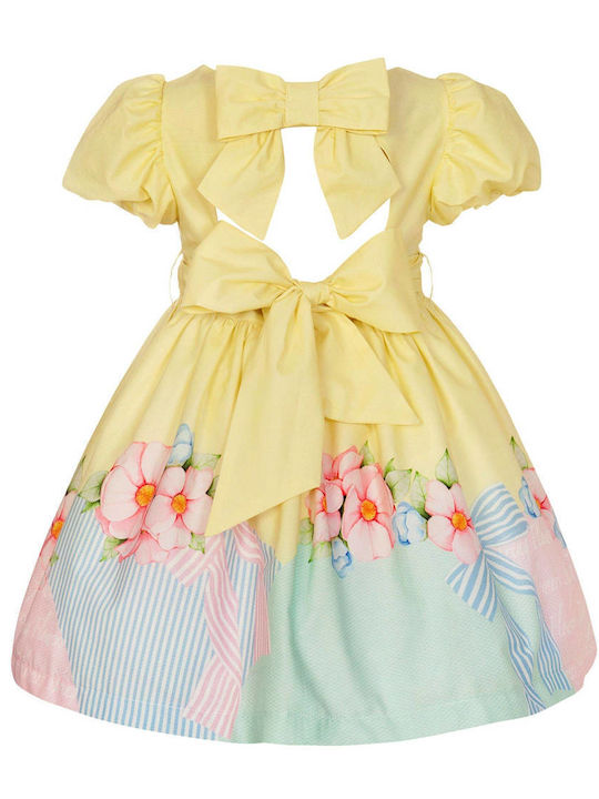 Balloon Chic Kids Dress Short Sleeve Yellow