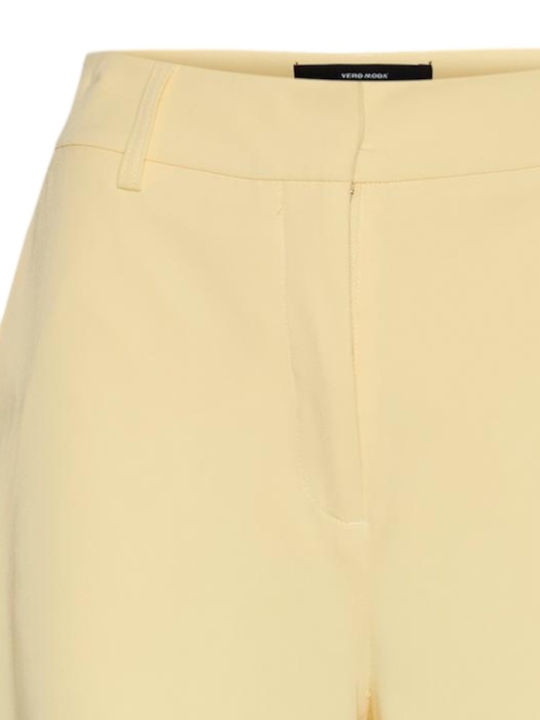 Vero Moda Γυναικείο Chino Παντελόνι σε Ίσια Γραμμή Κίτρινο