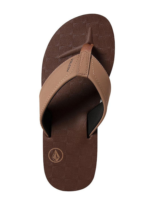 Victor Men's Flip Flops Brown