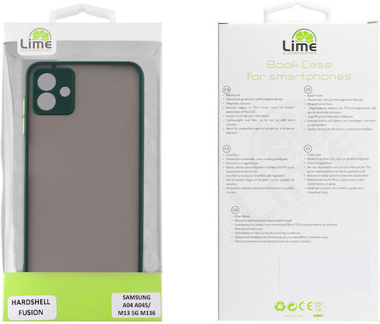 Lime Hardshell Fusion Full Camera Protection Back Cover Πλαστικό / Σιλικόνης Διάφανο / Πράσινο (Galaxy M13)