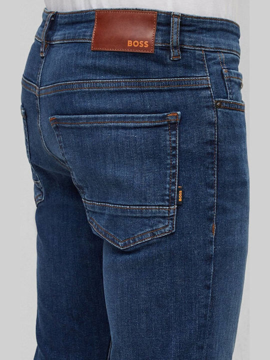 Delaware Men's Jeans Pants Elastic with Slim Fit Blue