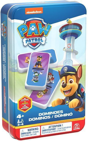 Επιτραπέζιο Παιχνίδι Paw Patrol Dominoes για 2-4 Παίκτες 5+ Ετών (EN) Spin Master
