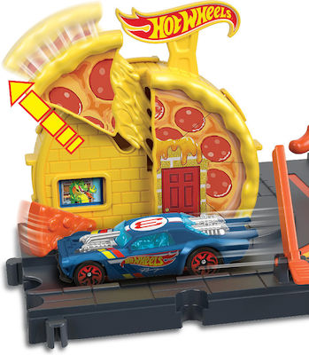 Hot Wheels Speedy Pizza Pick Up Rennstrecke für 4++ Jahre