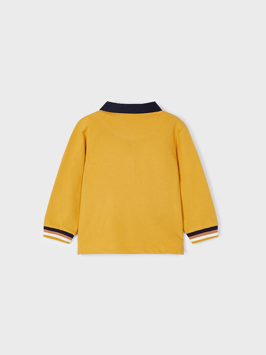 Mayoral Kids Polo Long Sleeve Yellow