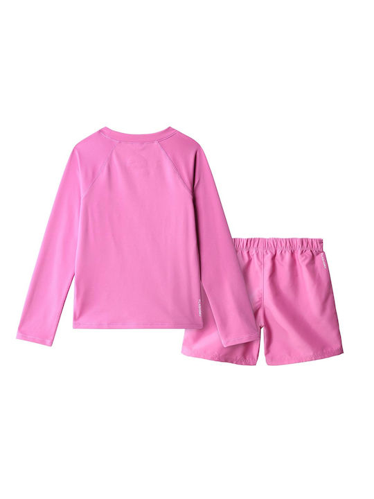 The North Face Kids Set with Shorts Summer 2pcs Fuchsia