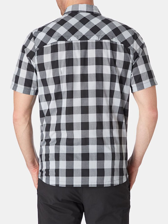 Arcco Κοντομάνικο Πουκάμισο Καρό Black / Grey