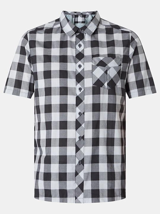 Arcco Κοντομάνικο Πουκάμισο Καρό Black / Grey