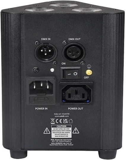 QTX Sound Φωτορυθμικό LED PAR DMX Tri-PAR RGBW