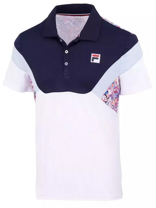 Fila Adrian Herren Sportliches Kurzarmshirt Polo Weiß