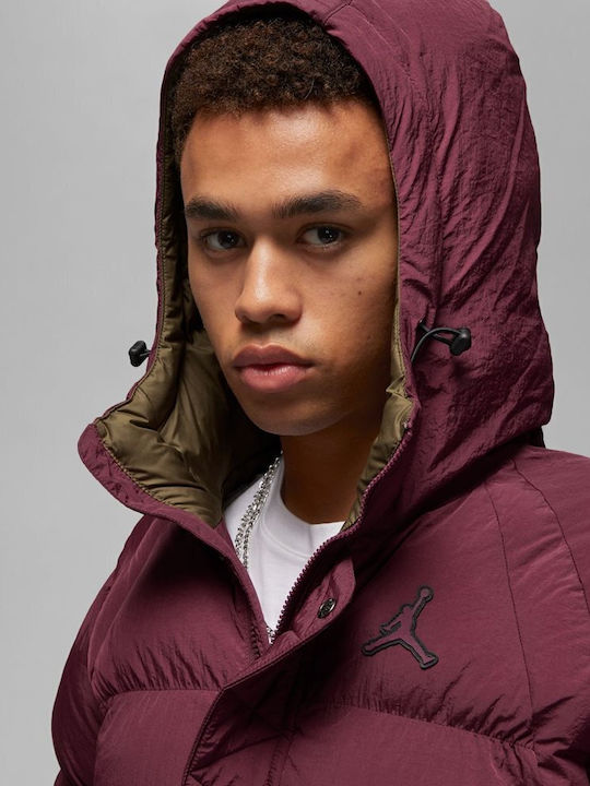 Winter Jacket Puffer Burgundy
