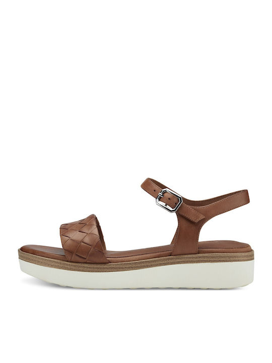 Damenplattformen Tabac Braun