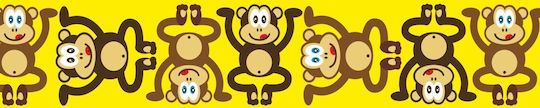 Max & Molly Hundeleine/Führleine Riemen Monkey Maniac in Gelb Farbe 1.2m x 2.5cm