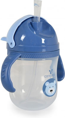 Cangaroo Baby & Kleinkind Becher mit Griffen und Strohhalm Blau 1Stück 240ml für 6m+m+