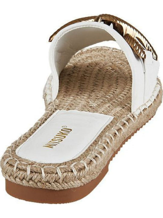 Flache Sandalen für Damen in Weiß Farbe