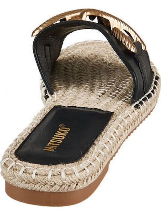 Women's Flat Sandals in Black Color