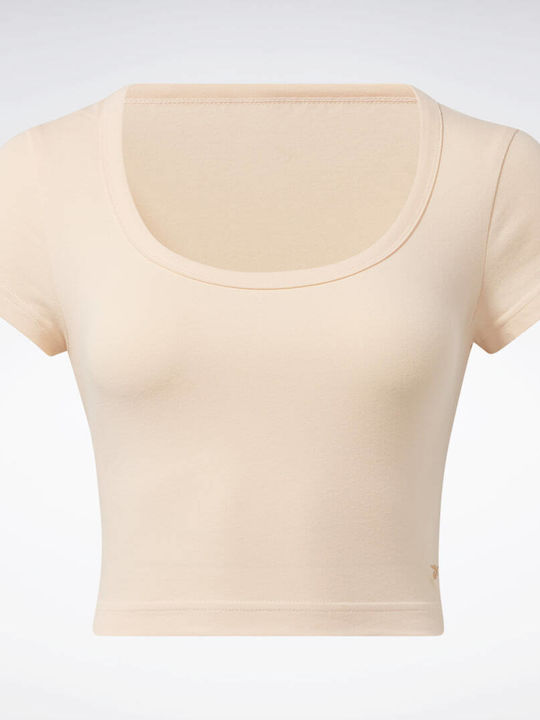 Γυναικείο Καλοκαιρινό Crop Top Βαμβακερό Κοντομάνικο Aura Orange