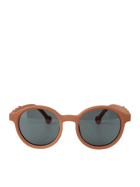 Baby Dutch Wave Foam Στρογγυλά Παιδικά Γυαλιά Ηλίου Camel για 2-6 Ετών