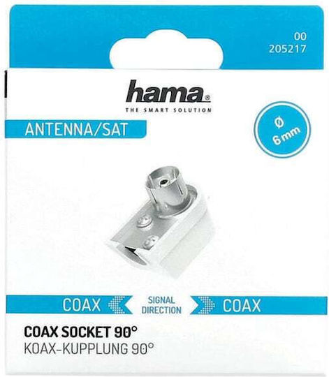 HAMA Щепсел Коаксиален мъжки Бял (00205217)