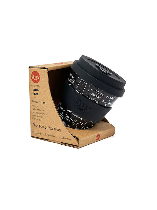 QuyCup Einstein Mug Plastic with Lid Black 250ml