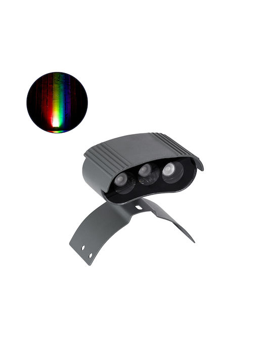 GloboStar Treelight Plante Outdoor Floor Lamp LED Wall Washer 3W RGBW IP67 Gray