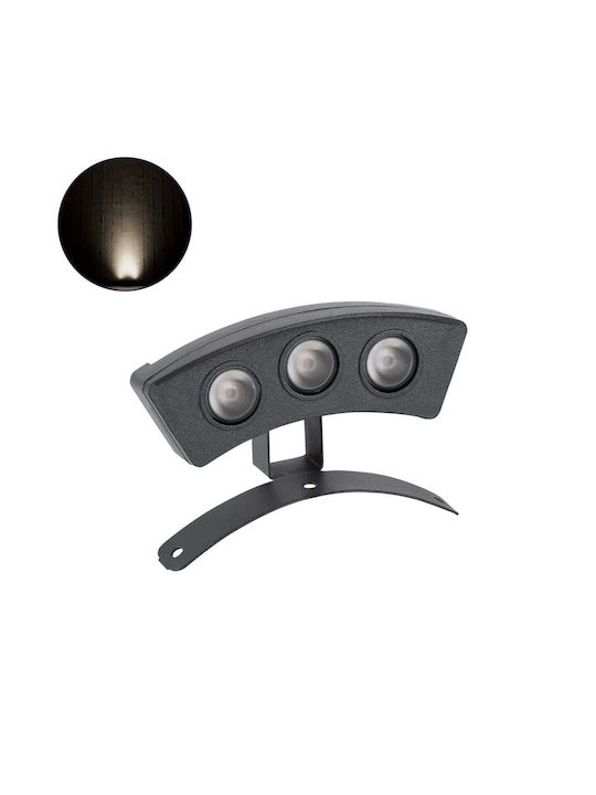 GloboStar Treelight Plante Outdoor Floor Lamp LED Wall Washer 3W with Natural White Light IP67 White