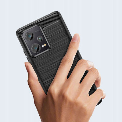 Tech-Protect Carbon Back Cover Σιλικόνης Ανθεκτική Μαύρο (Redmi Note 12 5G / Poco X5 5G)