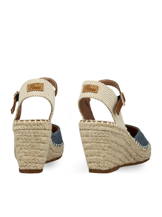 Damenplattformen im Espadrilles-Stil Blau