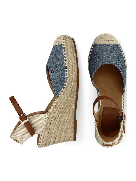 Damenplattformen im Espadrilles-Stil Blau