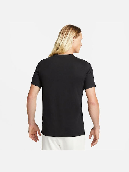 Nike Ανδρικό T-shirt Μαύρο με Στάμπα
