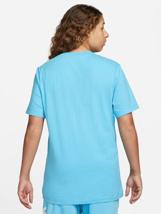 Nike Sportwear Icon Swoosh Men's Short Sleeve T-shirt Light Blue