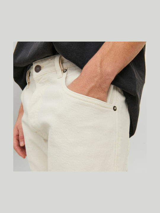 Herren Jeanshose Gekürzt Weiß