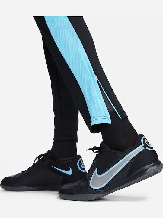 Academy Ποδοσφαιρικό Παντελόνι Φόρμας Dri-Fit Γυαλιστερό με Λάστιχο Μαύρο