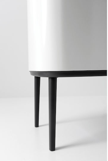 Brabantia Bo Touch Waste Bin Made of Stainless Steel Push White 36lt
