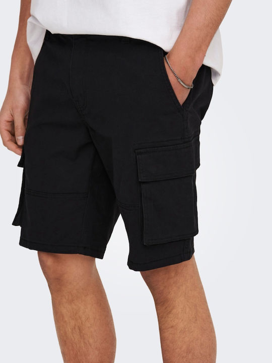 Herrenshorts Cargo Schwarz