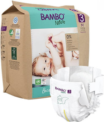 Bambo Nature Tape Diapers Eco Friendly No. 3 for 4-8 kgkg 28pcs