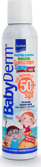 InterMed Babyderm Waterproof Kids Sunscreen Spray SPF50 200ml