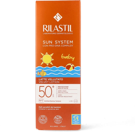 Rilastil Sun System Velvet Lotion Wasserdicht Baby Sonnencreme Emulsion SPF50 200ml