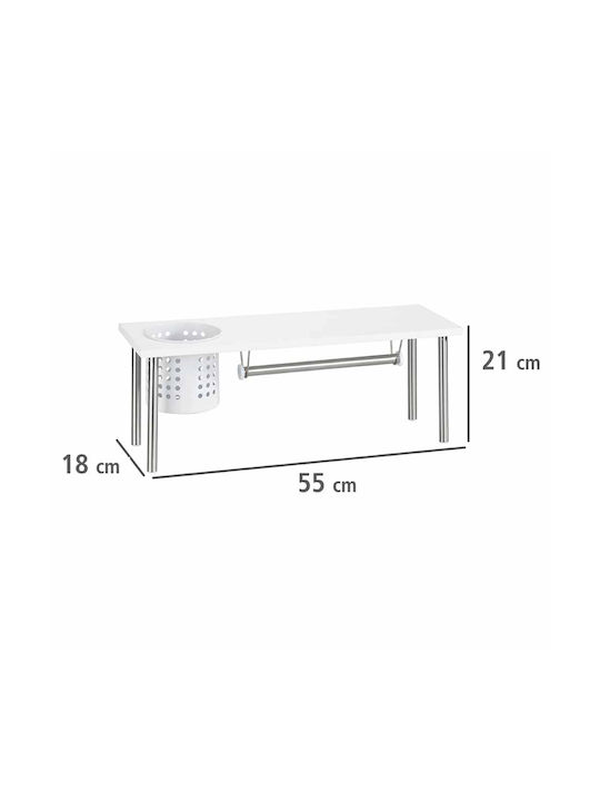 Wenko Επιτραπέζια Βάση Blanco Ξύλινη 55x18x21εκ. Λευκή