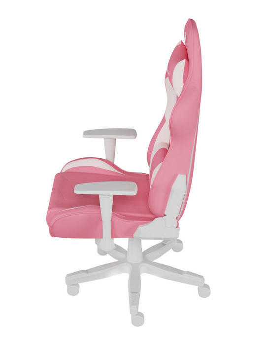 Genesis Nitro 710 Artificial Leather Gaming Chair with Adjustable Arms Pink / White
